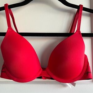 Pink Victoria Secret Red Bra Sz 32B